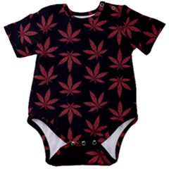 Weed Pattern Baby Short Sleeve Onesie Bodysuit