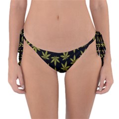 Weed Pattern Reversible Bikini Bottom