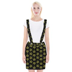 Weed Pattern Braces Suspender Skirt