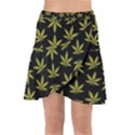 Weed Pattern Wrap Front Skirt View1