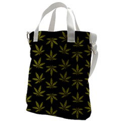 Weed Pattern Canvas Messenger Bag by Valentinaart