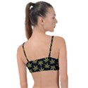 Weed Pattern Knot Up Bikini Top View2