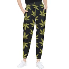 Weed Pattern Tapered Pants