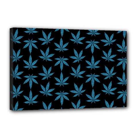 Weed Pattern Canvas 18  x 12  (Stretched)