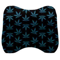 Weed Pattern Velour Head Support Cushion