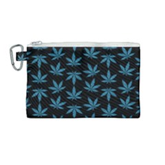 Weed Pattern Canvas Cosmetic Bag (medium) by Valentinaart