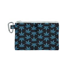 Weed Pattern Canvas Cosmetic Bag (small) by Valentinaart