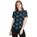 Weed Pattern Women s Short Sleeve Rash Guard View1