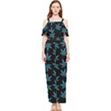 Weed Pattern Draped Sleeveless Chiffon Jumpsuit View1