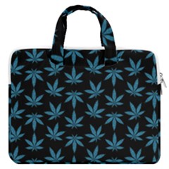 Weed Pattern Macbook Pro Double Pocket Laptop Bag (large)