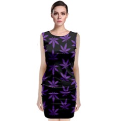 Weed Pattern Classic Sleeveless Midi Dress by Valentinaart