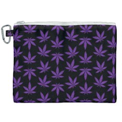 Weed Pattern Canvas Cosmetic Bag (xxl) by Valentinaart