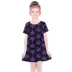 Weed Pattern Kids  Simple Cotton Dress by Valentinaart