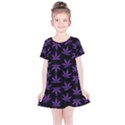 Weed Pattern Kids  Simple Cotton Dress View1