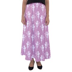 Cupid Pattern Flared Maxi Skirt by Valentinaart