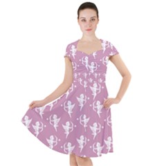 Cupid Pattern Cap Sleeve Midi Dress by Valentinaart