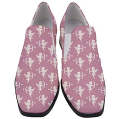 Cupid Pattern Women Slip On Heel Loafers by Valentinaart