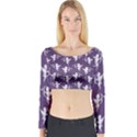 Cupid pattern Long Sleeve Crop Top View1