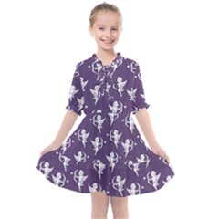 Cupid Pattern Kids  All Frills Chiffon Dress by Valentinaart