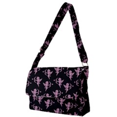 Cupid Pattern Full Print Messenger Bag (s) by Valentinaart