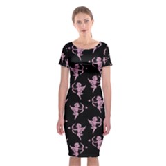 Cupid Pattern Classic Short Sleeve Midi Dress by Valentinaart