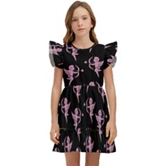 Cupid Pattern Kids  Winged Sleeve Dress