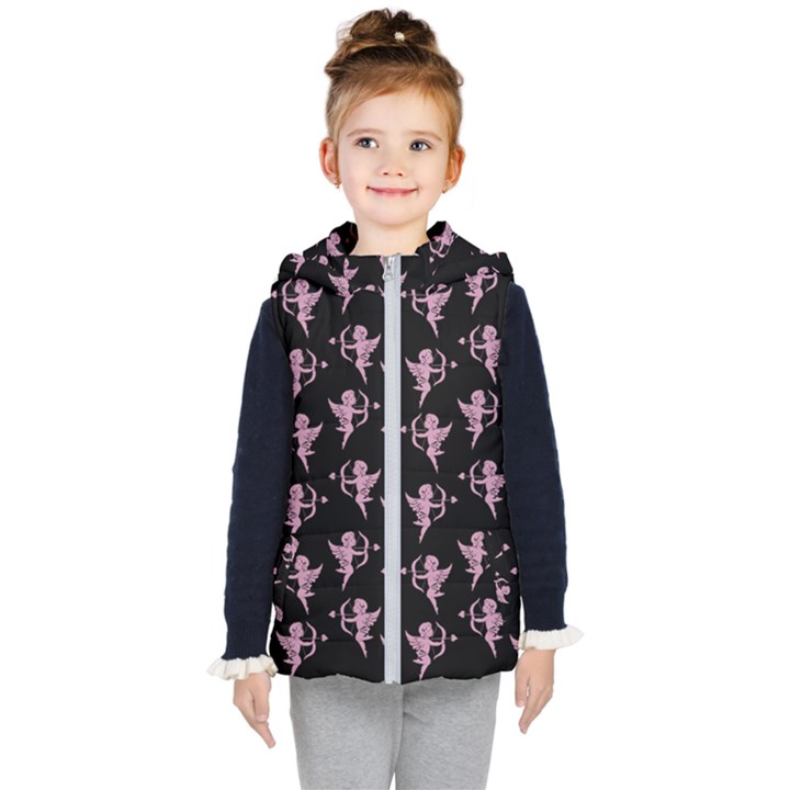 Cupid pattern Kids  Hooded Puffer Vest