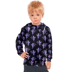 Cupid Pattern Kids  Hooded Pullover by Valentinaart