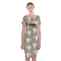 Cupid Pattern Classic Short Sleeve Midi Dress by Valentinaart