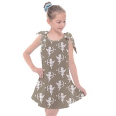 Cupid Pattern Kids  Tie Up Tunic Dress by Valentinaart