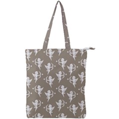 Cupid Pattern Double Zip Up Tote Bag by Valentinaart