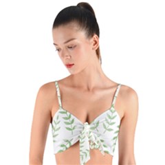 Tropical Pattern Woven Tie Front Bralet by Valentinaart