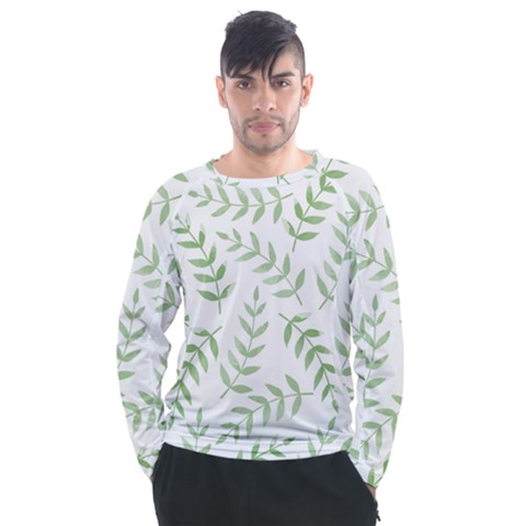 Tropical Pattern Men s Long Sleeve Raglan Tee by Valentinaart