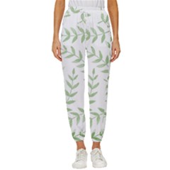 Tropical Pattern Cropped Drawstring Pants