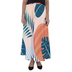 Tropical Pattern Flared Maxi Skirt by Valentinaart