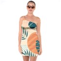 Tropical pattern One Soulder Bodycon Dress View1