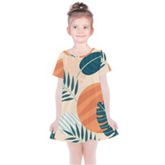 Tropical Pattern Kids  Simple Cotton Dress by Valentinaart