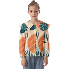 Tropical Pattern Kids  Peter Pan Collar Blouse