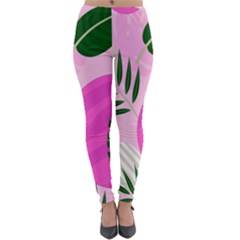 Tropical Pattern Lightweight Velour Leggings by Valentinaart