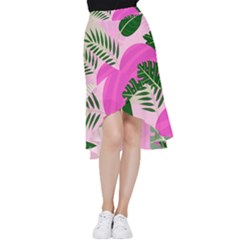 Tropical Pattern Frill Hi Low Chiffon Skirt by Valentinaart