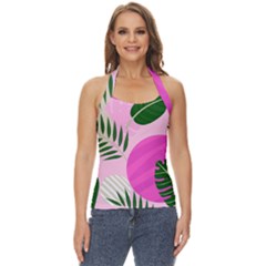 Tropical Pattern Basic Halter Top