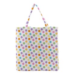 Dot Pattern Grocery Tote Bag by Valentinaart