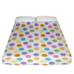 Dot Pattern Fitted Sheet (queen Size) by Valentinaart