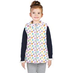 Dot Pattern Kids  Hooded Puffer Vest by Valentinaart