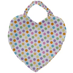 Dot Pattern Giant Heart Shaped Tote by Valentinaart