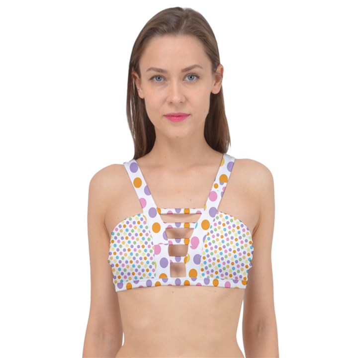 Dot pattern Cage Up Bikini Top