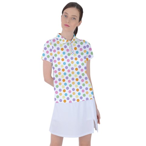 Dot Pattern Women s Polo Tee by Valentinaart