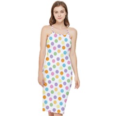 Dot Pattern Bodycon Cross Back Summer Dress