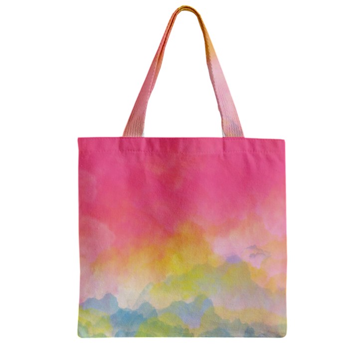 Sunset Zipper Grocery Tote Bag