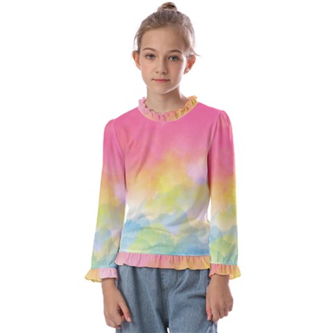 Sunset Kids  Frill Detail Tee by Valentinaart